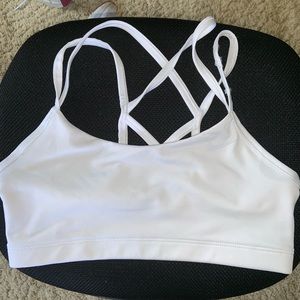 white nike sports bra (WORN TWICE)